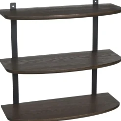 Leen Bakker Wandrek Daan - donkerbruin essenhout - 60x60x24 cm