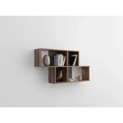 Wandrekken-Leen Bakker Wandrek Nora - donkerbruin/grijs - 53x100x19,5 cm