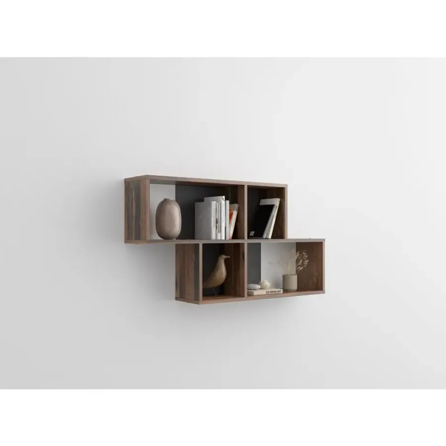 Wandrekken-Leen Bakker Wandrek Nora - donkerbruin/grijs - 53x100x19,5 cm