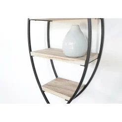 IVOL Wandrek ovaal met 4 houten plankjes - 26x60 cm
