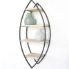 IVOL Wandrek ovaal met 4 houten plankjes - 36x80cm