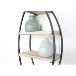 IVOL Wandrek ovaal met 4 houten plankjes - 36x80cm