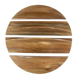 Wandplanken-Giga Living Wandschap - 4-Delig Rond - Hout - Naturel - Margosa