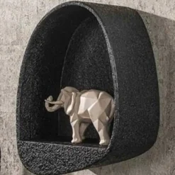 Wandrekken-Emob Wandschap Licorice 46x34 cm-liquid metal