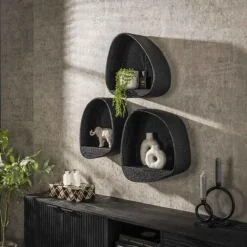 Wandrekken-Emob Wandschap Licorice 46x34 cm-liquid metal