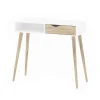 Leen Bakker Wandtafel Delta - wit/eikenkleur - 89,9x103,5x43,5 cm
