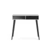 Sidetables-Leen Bakker Wandtafel Delta - wit/mat zwart - 89,8x103x43,5 cm