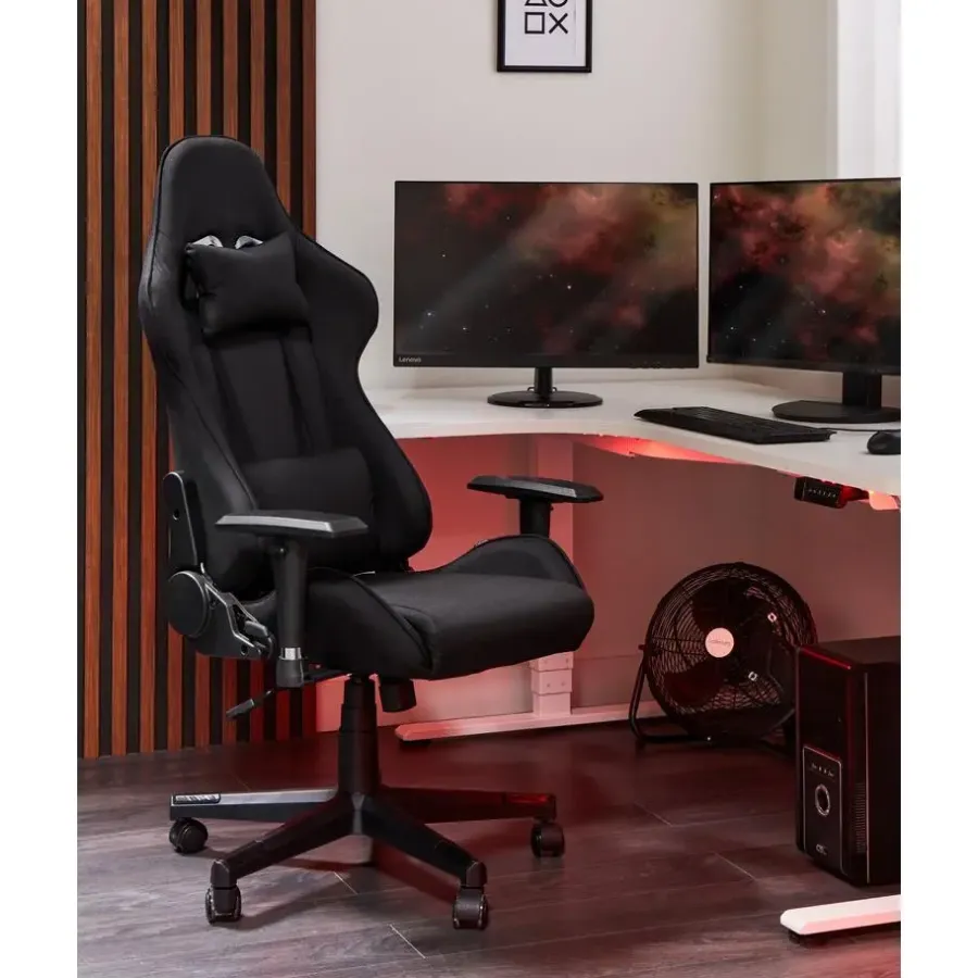 Beliani WARRIOR - Gamestoel - Zwart - Polyester