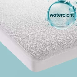 Matrasbeschermers En Moltons-Zavelo Waterdichte Matrasbeschermer Topper Hoeslaken Badstof-Lits-jumeaux (180x210 cm)