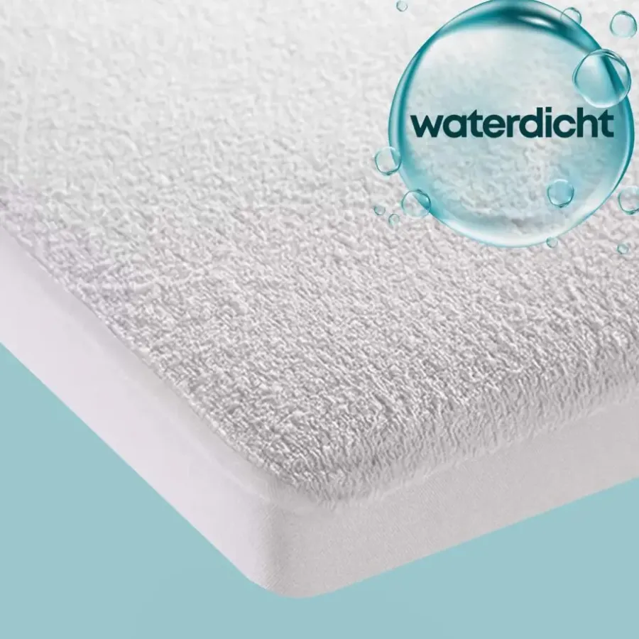 Matrasbeschermers En Moltons-Zavelo Waterdichte Matrasbeschermer Topper Hoeslaken Badstof-Lits-jumeaux (180x210 cm)
