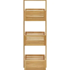 Hoge Kasten-Beliani WAVERLY - Badkamerkast - Lichthout - Bamboe