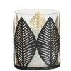 Leen Bakker Waxinelichthouder Blad - zwart/goud - 12xØ10 cm
