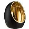 Leen Bakker Waxinelichthouder Brygge - Matzwart/Goud - 12,5xØ9,5 cm
