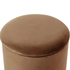 Leen Bakker WENONA - Opbergpoef - Donkerbruin - Fluweel