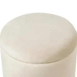 Leen Bakker WENONA - Opbergpoef - Lichtbeige - Fluweel