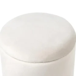 Leen Bakker WENONA - Opbergpoef - Off-white - Fluweel