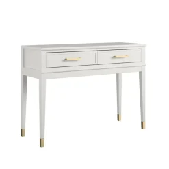CosmoLiving Westerleigh - Consoletafel met 2 laden in wit MDF