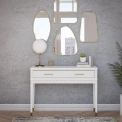 CosmoLiving Westerleigh - Consoletafel met 2 laden in wit MDF