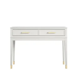 CosmoLiving Westerleigh - Consoletafel met 2 laden in wit MDF