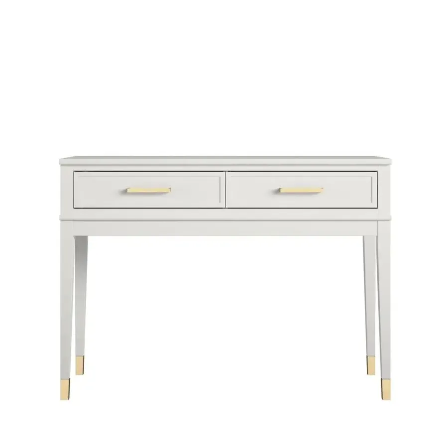 CosmoLiving Westerleigh - Consoletafel met 2 laden in wit MDF