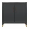 Cosmoliving by Cosmopolitan Westerleigh - Wandkast met 2 MDF deuren in zwart