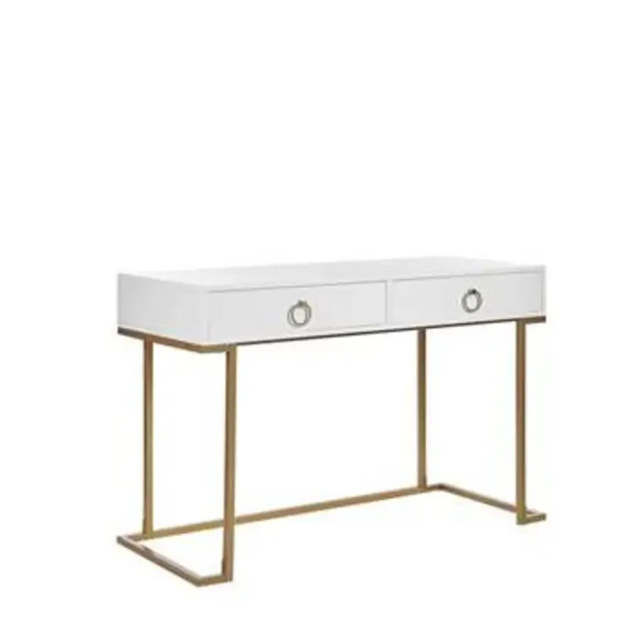 Beliani WESTPORT - Kaptafel - Wit - Metaal