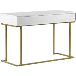 Beliani WESTPORT - Kaptafel - Wit - Metaal