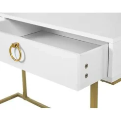 Beliani WESTPORT - Kaptafel - Wit - Metaal