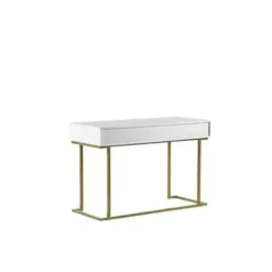 Beliani WESTPORT - Kaptafel - Wit - Metaal