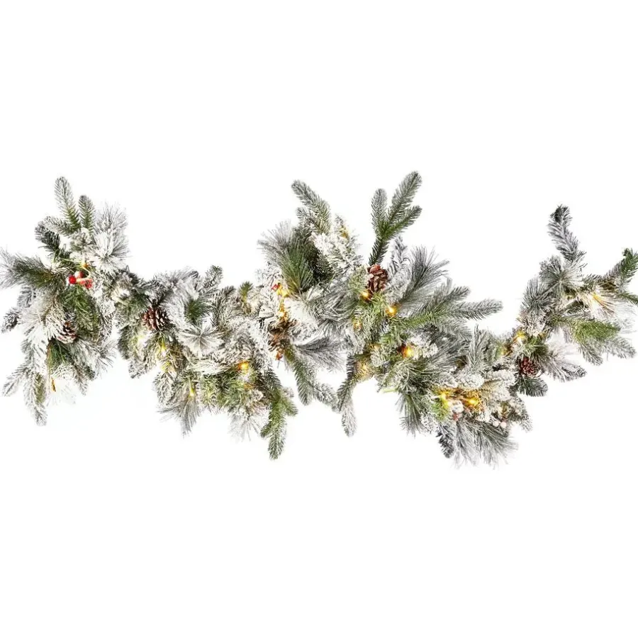 Kerstdecoratie-Beliani WHITEHORN - Guirlande - Groen - PVC
