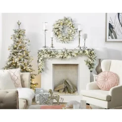 Kerstdecoratie-Beliani WHITEHORN - Guirlande - Groen - PVC