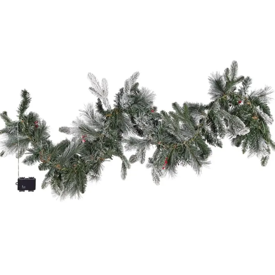 Kerstdecoratie-Beliani WHITEHORN - Guirlande - Groen - PVC