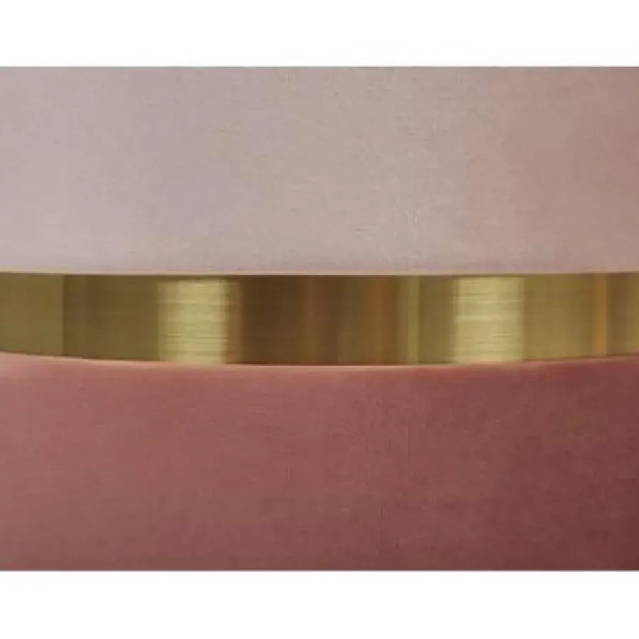 Beliani WICHITA - Poef - Roze - 36/31 cm - Fluweel