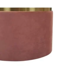 Beliani WICHITA - Poef - Roze - 36/31 cm - Fluweel