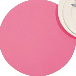 Placemats-Wicotex Placemats Uni - fuchsia roze - rond 38cm - Teflon coating