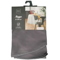 Wicotex Tafellaken - donkergrijs - rond - polyester - 180 cm