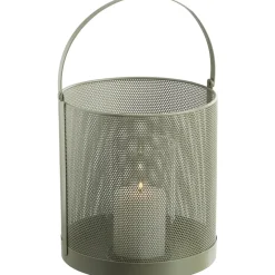 Leen Bakker Windlicht Malaga - groen - 24xØ23 cm
