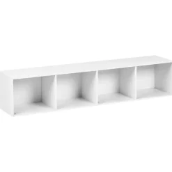 Leen Bakker WINNIPEG - Boekenkast 4 planken - Wit - Vezelplaat