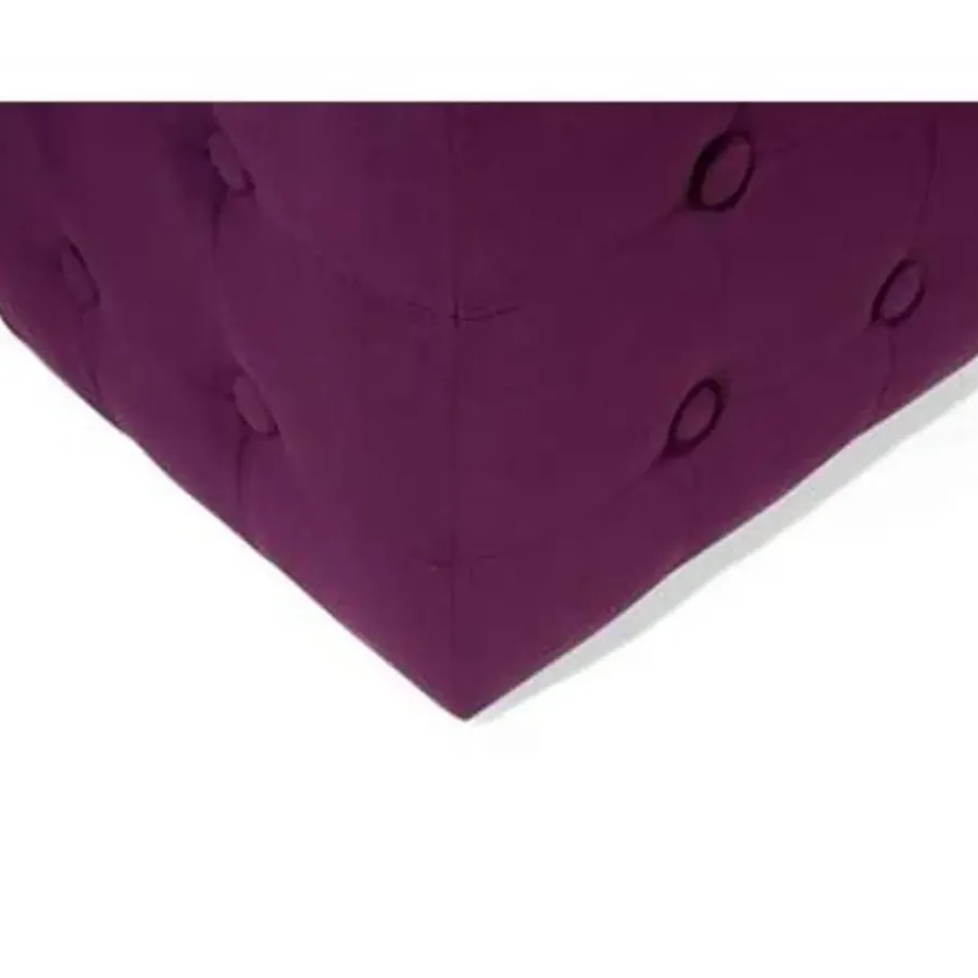 Poefen-Beliani WISCONSIN - Poef - Paars - 36 cm - Fluweel