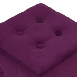 Poefen-Beliani WISCONSIN - Poef - Paars - 36 cm - Fluweel
