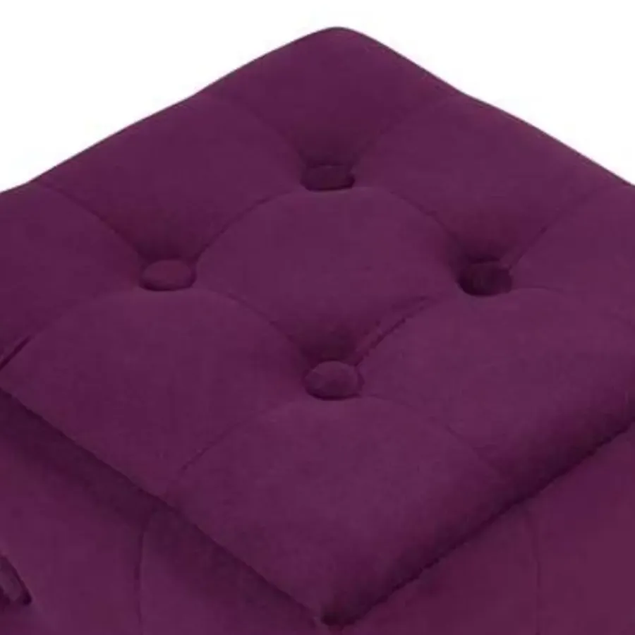 Poefen-Beliani WISCONSIN - Poef - Paars - 36 cm - Fluweel