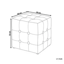 Poefen-Beliani WISCONSIN - Poef - Paars - 36 cm - Fluweel