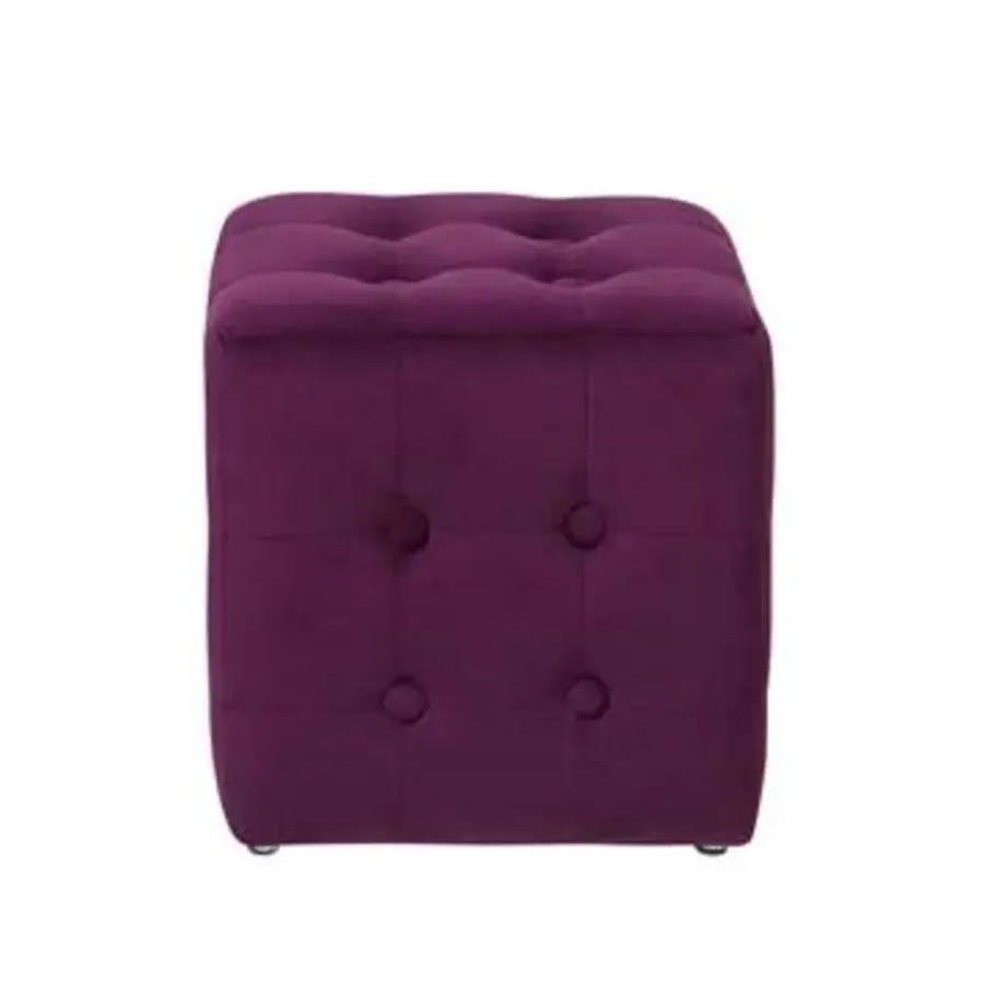 Poefen-Beliani WISCONSIN - Poef - Paars - 36 cm - Fluweel