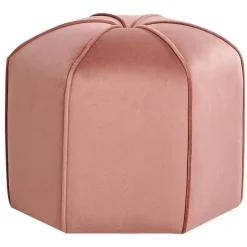 Leen Bakker WISHEK - Poef - Roze - Fluweel