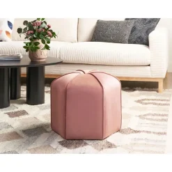 Leen Bakker WISHEK - Poef - Roze - Fluweel