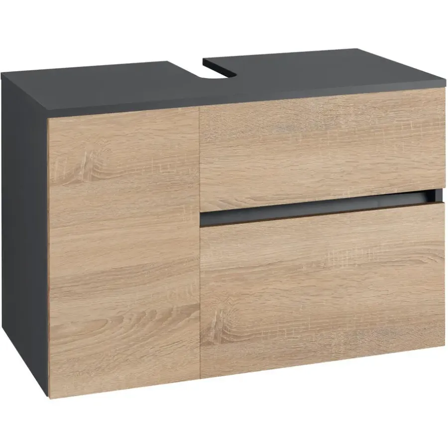 Wastafelkasten-Loft24 Wisla - Badmeubel 80 cm 1-lade, 1 klep, 1 deur spaanplaat