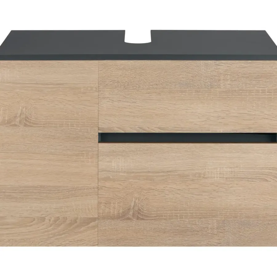 Wastafelkasten-Loft24 Wisla - Badmeubel 80 cm 1-lade, 1 klep, 1 deur spaanplaat