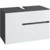 Loft24 Wisla - Badmeubel 80 cm 1-lade, 1 klep, 1 deur wit/grijs