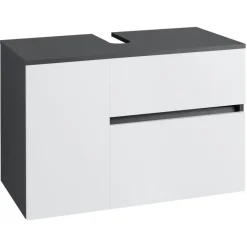 Loft24 Wisla - Badmeubel 80 cm 1-lade, 1 klep, 1 deur wit/grijs