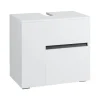 Wastafelkasten-Loft24 Wisla - Badmeubel 60 cm 1-lade, 1 klep, 1 deur wit spaanplaat